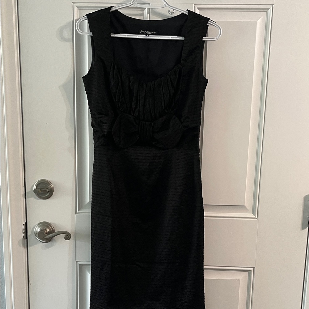 Betsey Johnson Black Bow Midi Dress